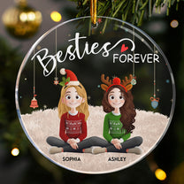 Besties Forever - 3D Style 2025 - Personalized Acrylic Ornament