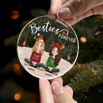 Besties Forever - 3D Style 2025 - Personalized Acrylic Ornament