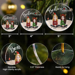 Besties Forever - 3D Style 2026 - Personalized Acrylic Ornament