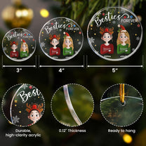 Besties Forever - 3D Style - Personalized Acrylic Ornament