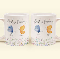 Besties Forever Butterfly Version - Personalized Mug