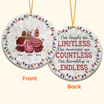 Besties Forever - Christmas Led Lights - Personalized Ceramic Ornament