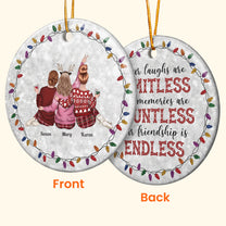 Besties Forever - Christmas Led Lights - Personalized Ceramic Ornament