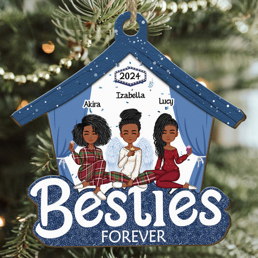 Besties Forever - Limited Version - Personalized Wooden Ornament