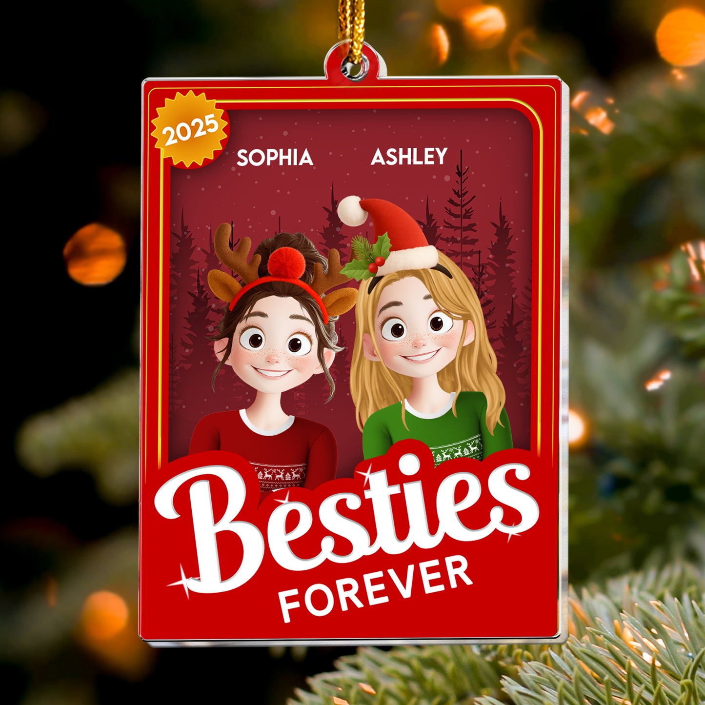 Besties Forever - Personalized Acrylic Ornament