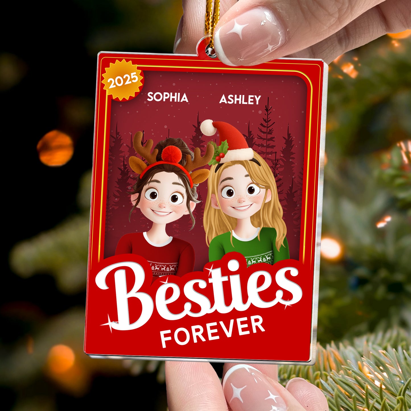 Besties Forever - Personalized Acrylic Ornament