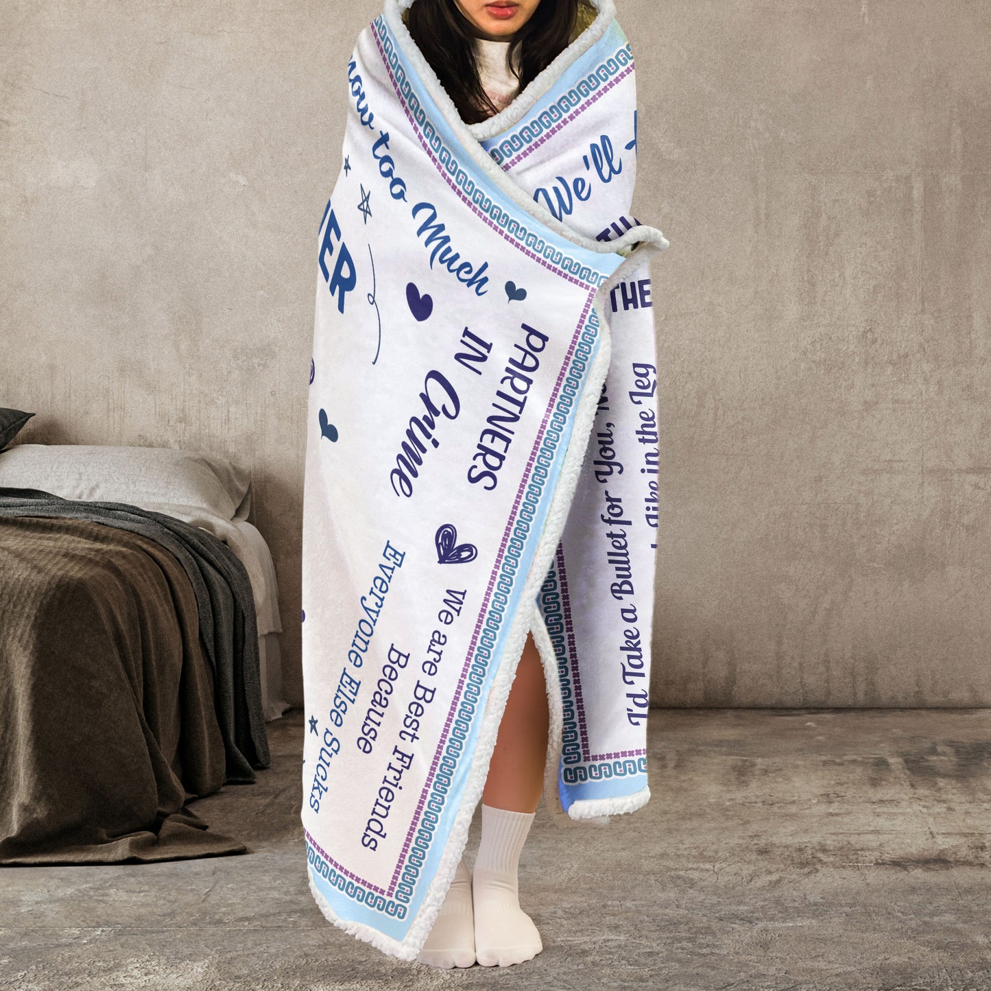 Besties Forever - Personalized Wearable Blanket Hoodie