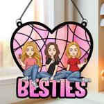 Besties Forever - Personalized Window Hanging Suncatcher Ornament