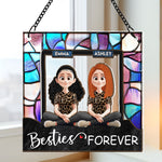 Besties Forever - Personalized Window Hanging Suncatcher Ornament