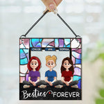 Besties Forever - Personalized Window Hanging Suncatcher Ornament