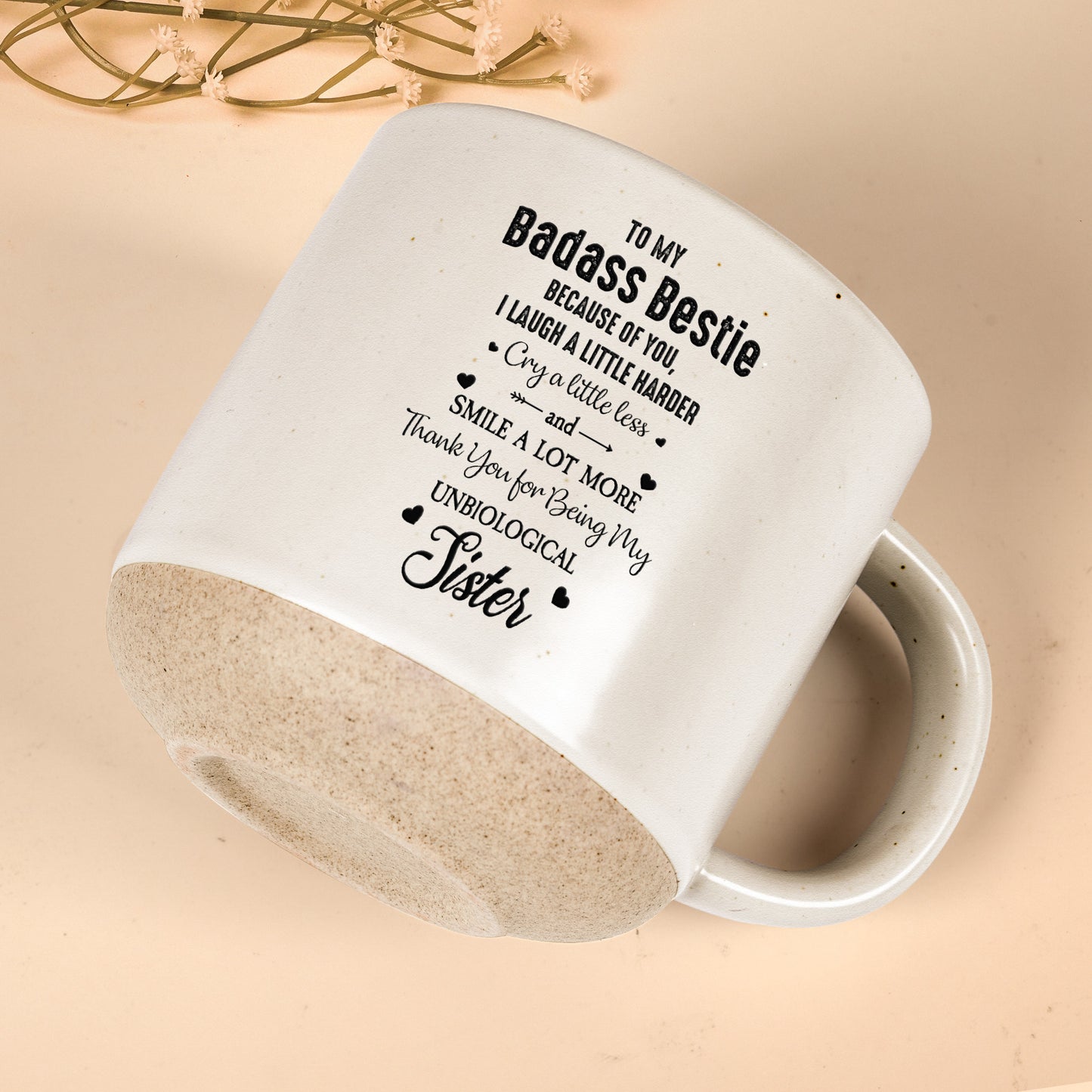 Besties Forever To My Badass Besties - Personalized Pottery Mug