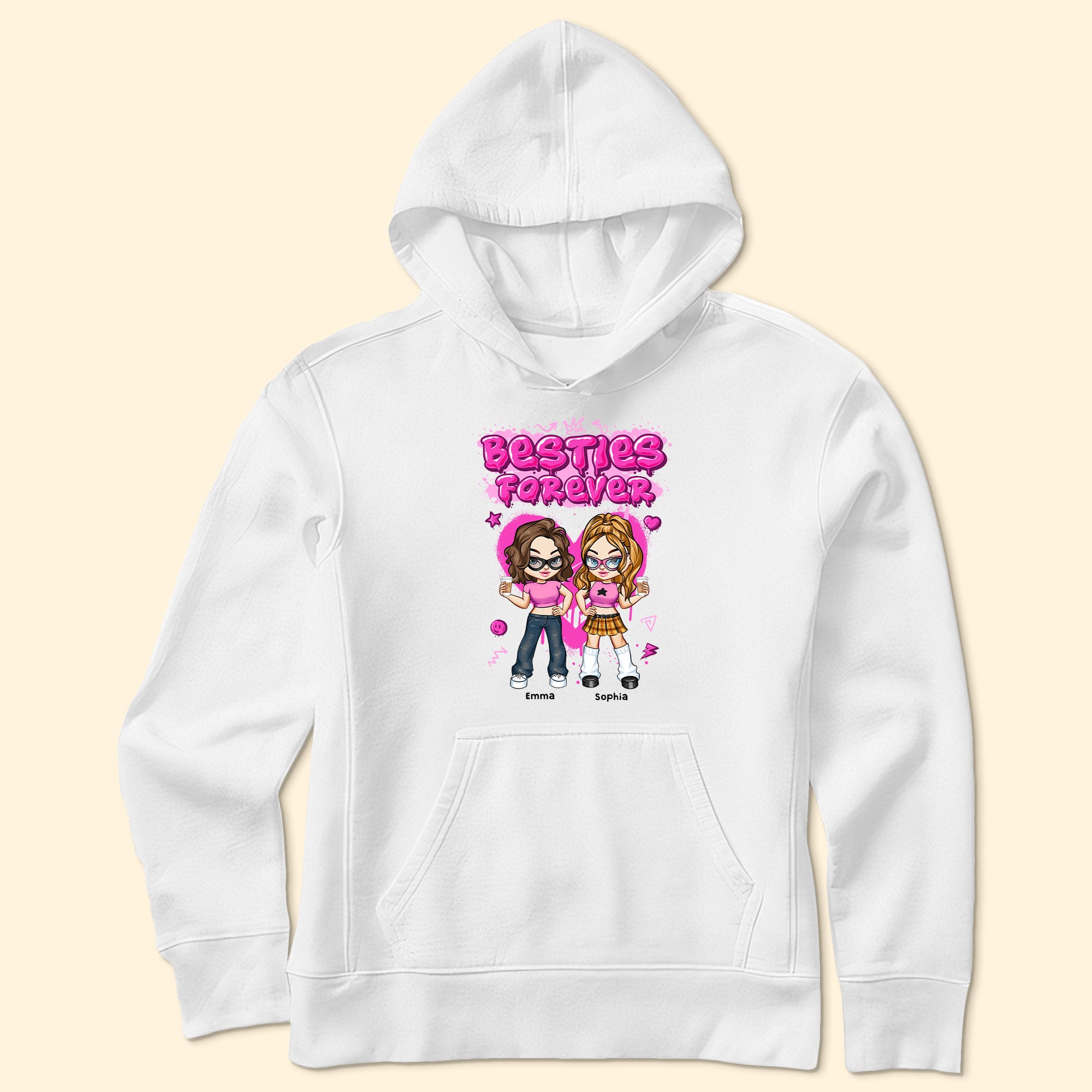 Besties Forever - Y2K Style - Matching Outfits For Friends - Personalized Shirt