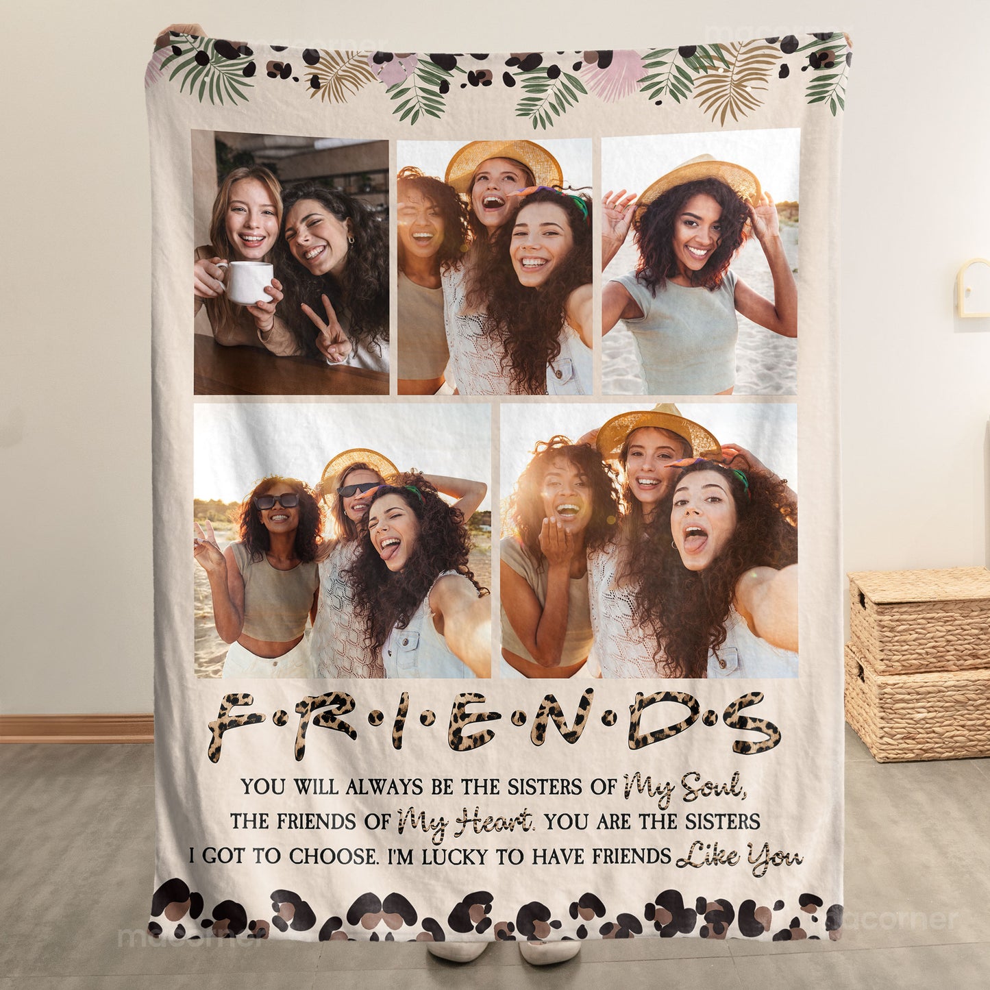 Besties Friends You Will Always Be The Sister Of My Soul - Personalized Photo Blanket