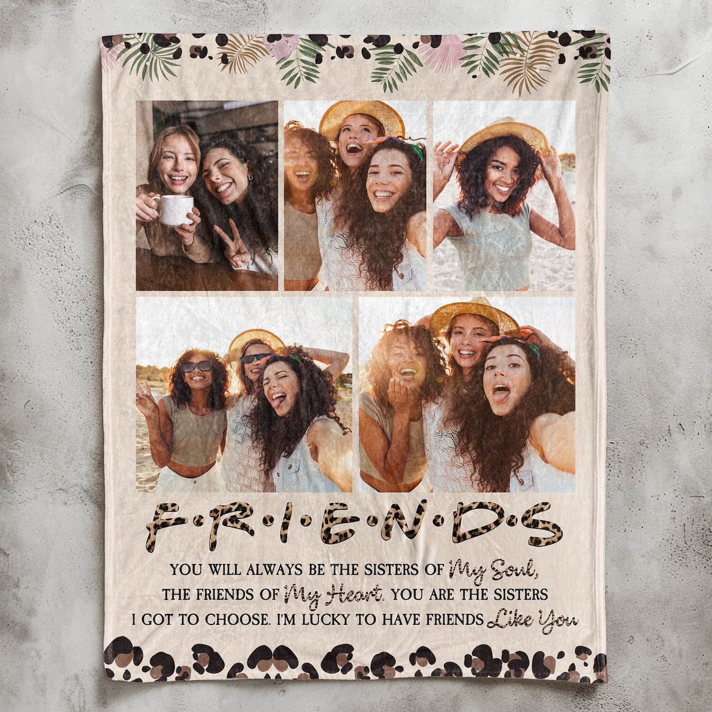 Besties Friends You Will Always Be The Sister Of My Soul - Personalized Photo Blanket