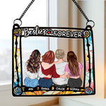 Besties Are Forever - Personalized Window Hanging Suncatcher Ornament