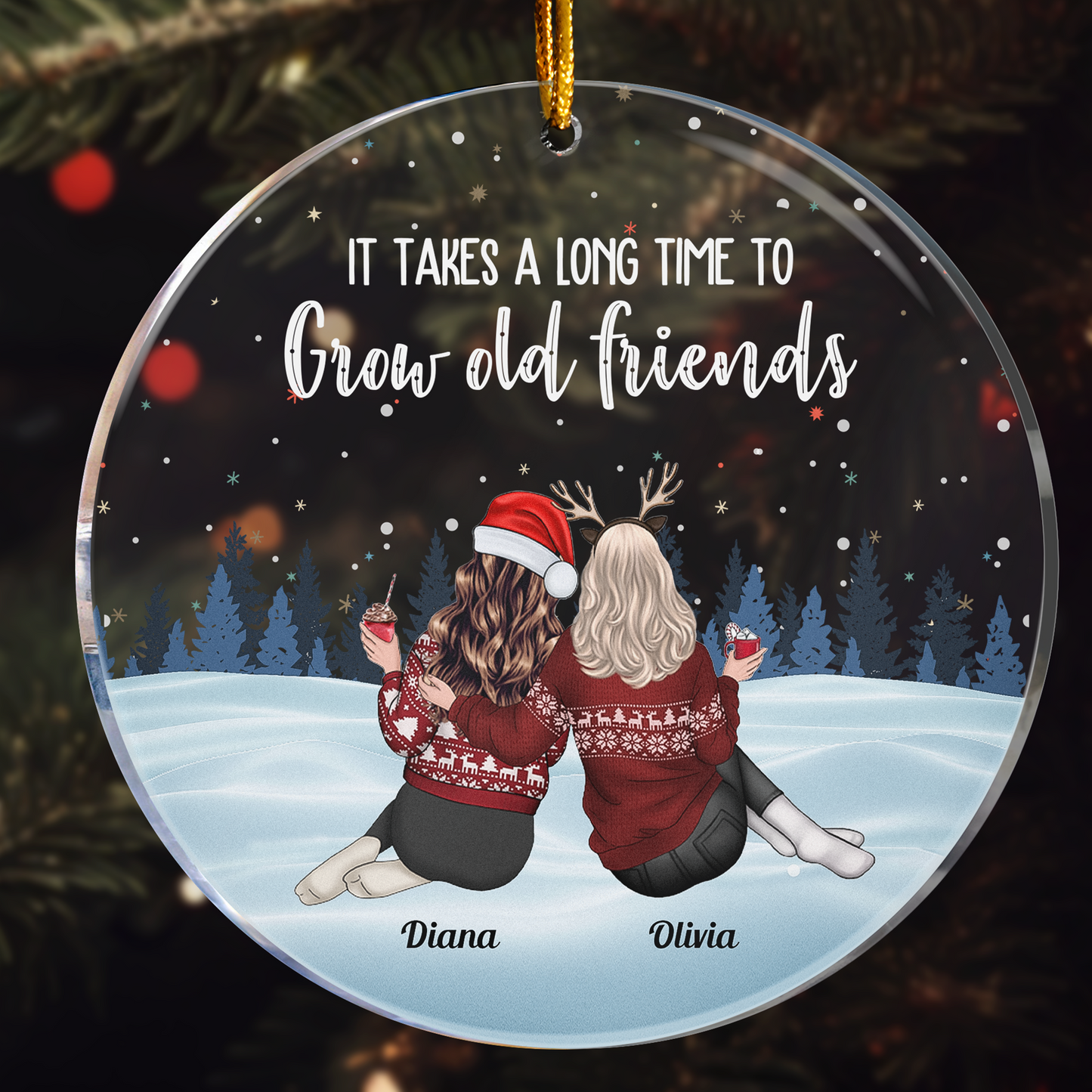 Besties Our Laughs Are Limitless - Personalized Acrylic Ornament