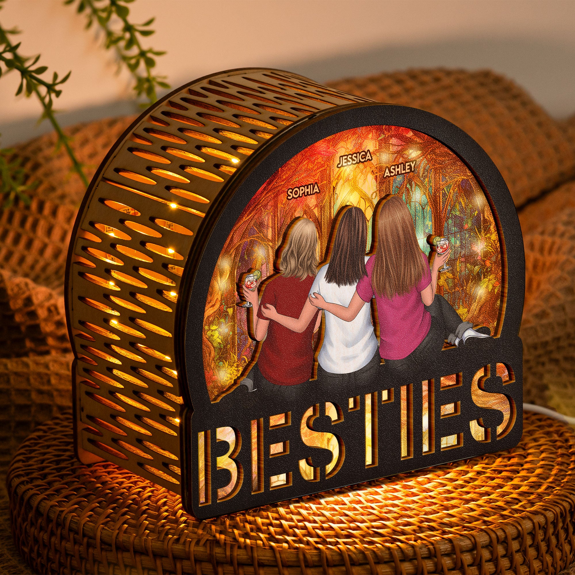 Besties - Personalized Lantern Night Light