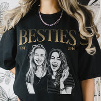 Besties-Est-Custom-Friends-Photo-Sketch-Line-Art-Friendship-Gift-For-Her-BFF-Soul-Sisters-Personalized-Shirt-2