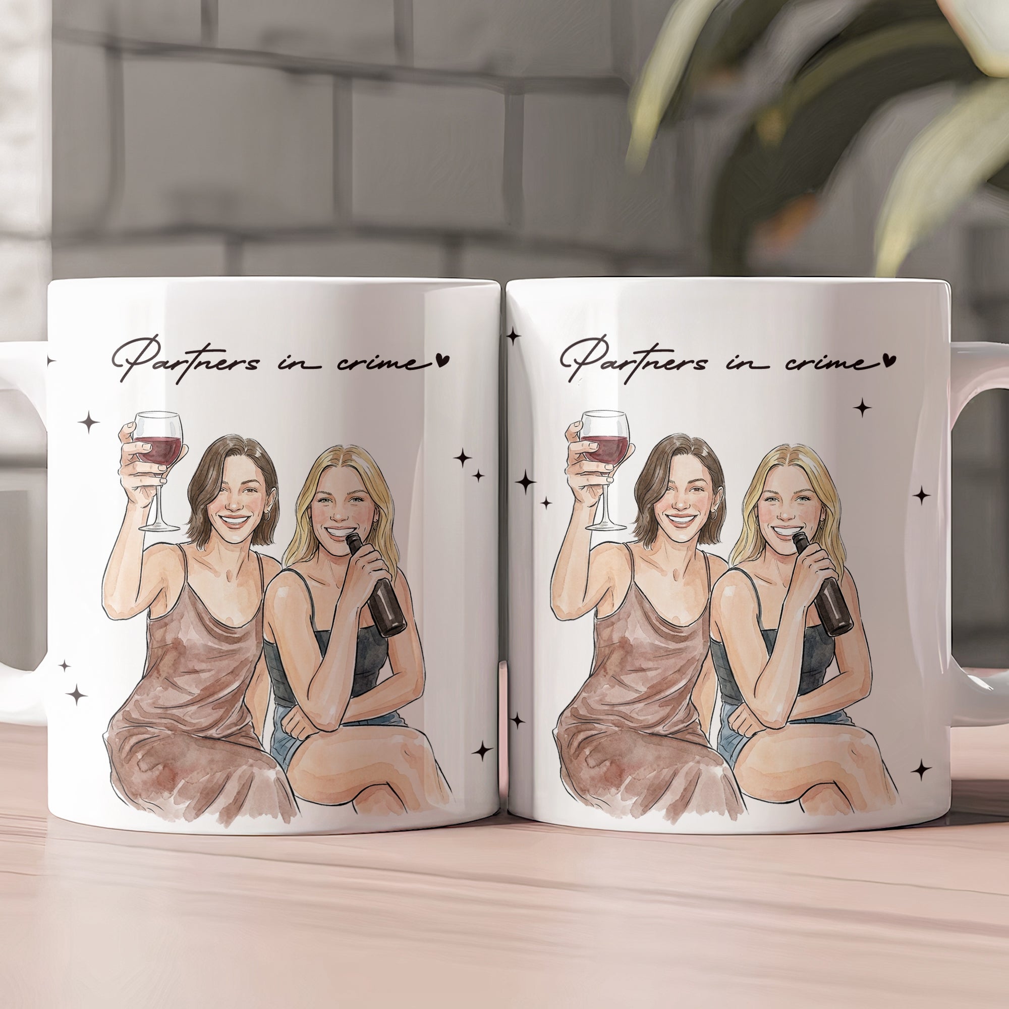Besties-Forever-Custom-Photo-Watercolor-Art-Friendship-Gift-For-BFF-Soul-Sisters-Personalized-Mug-5