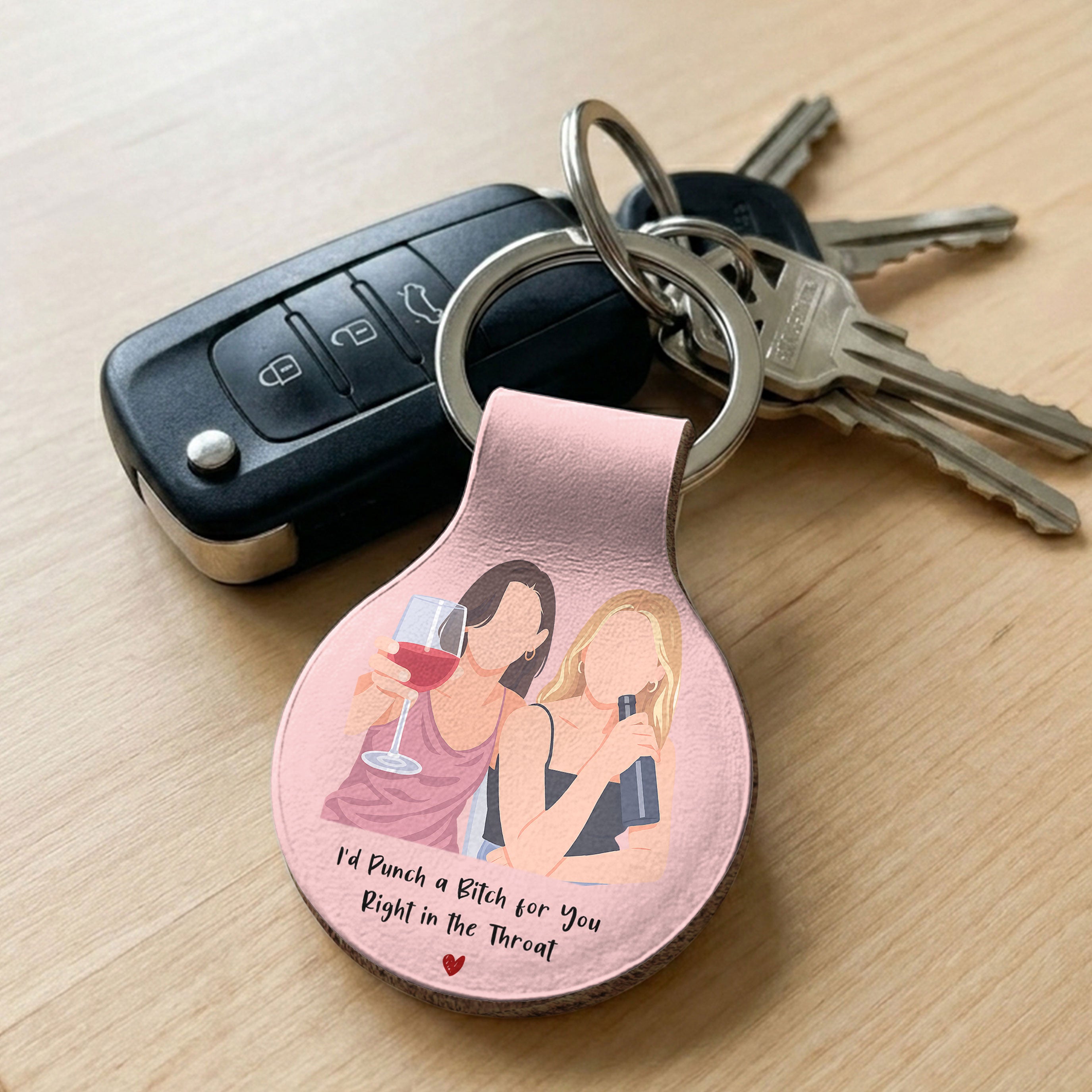 Besties-Forever-Turn-Your-Photo-Into-Faceless-Art-Style-Personalized-Keychain-3