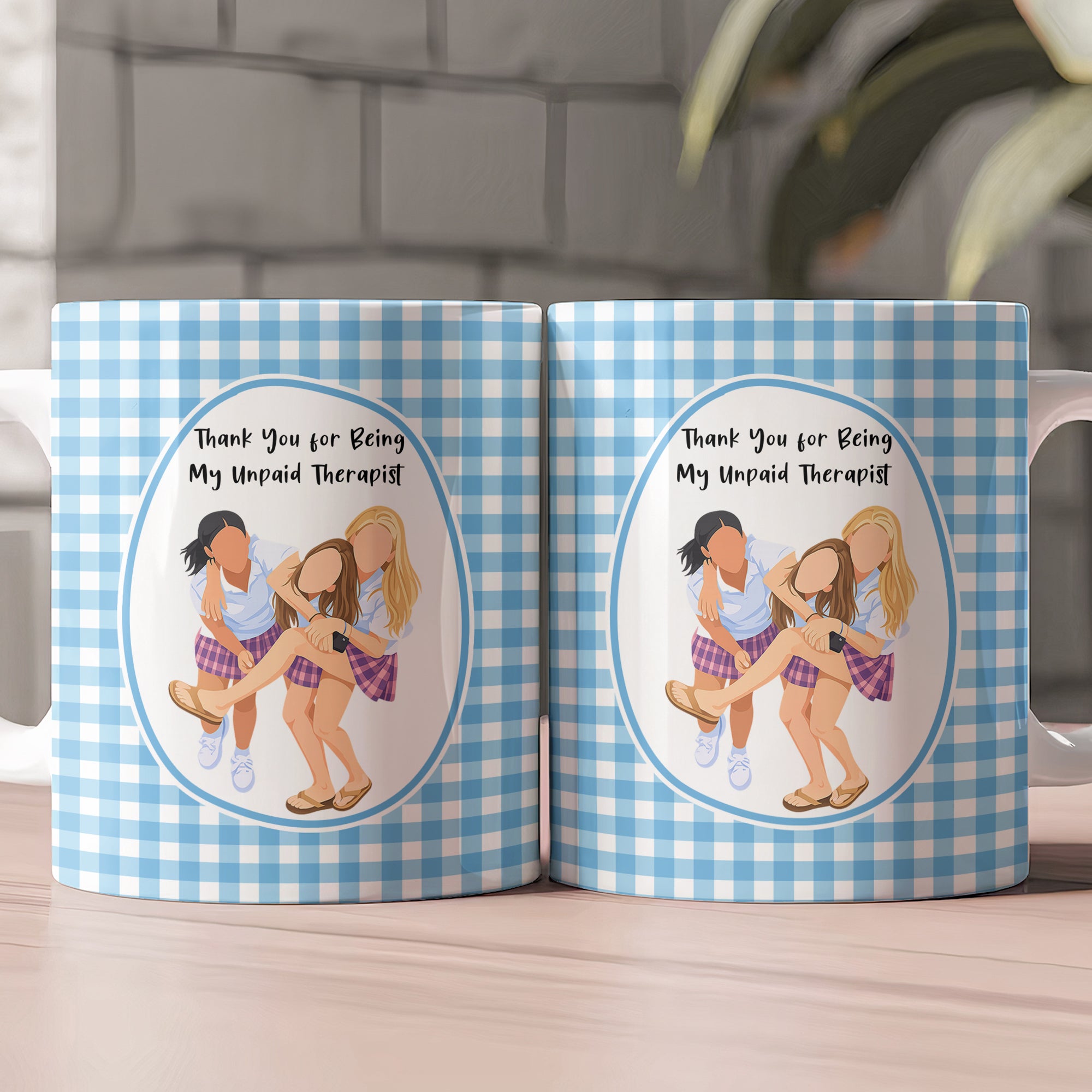 Besties-Forever-Turn-Your-Photo-Into-Faceless-Art-Style-Personalized-Mug-3