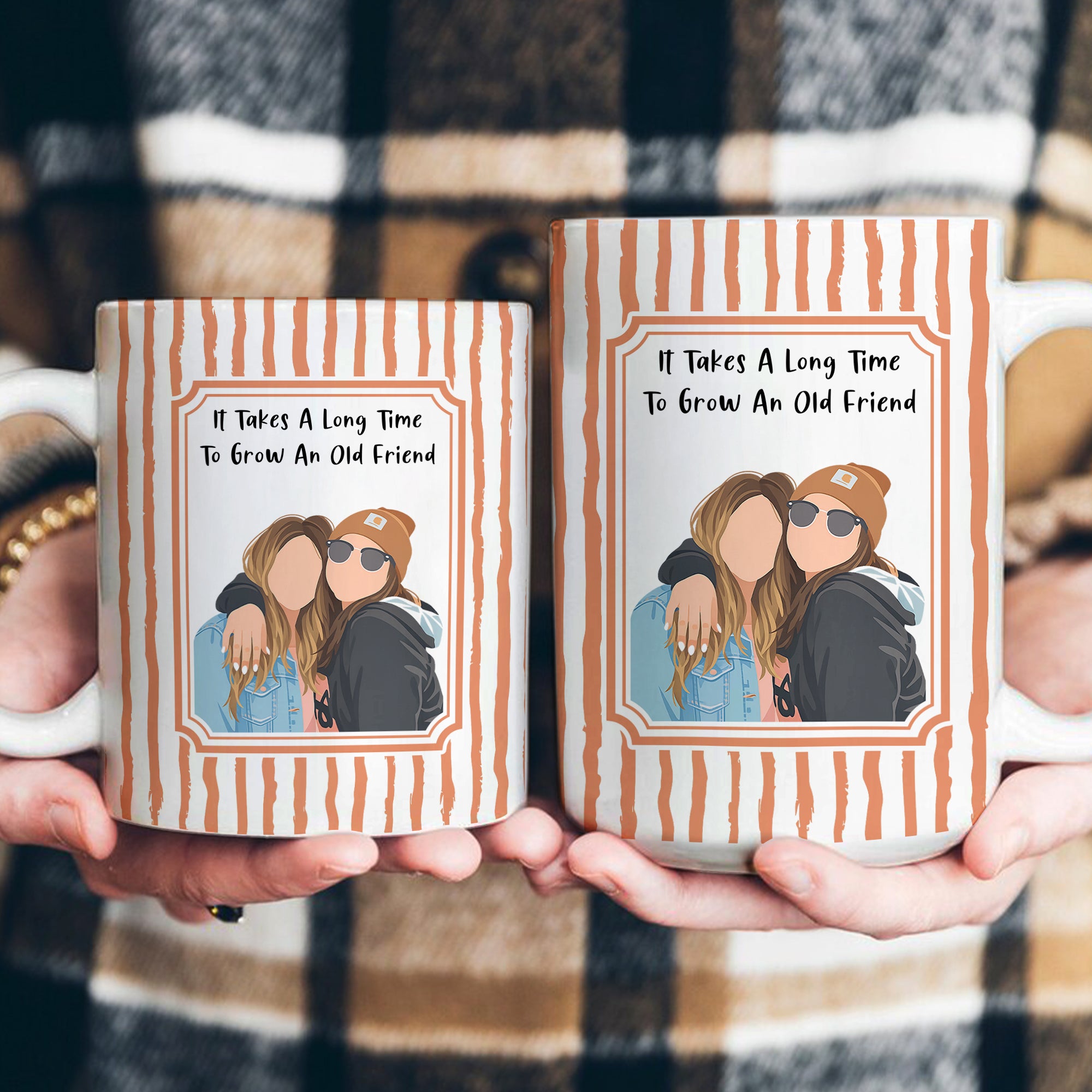 Besties-Forever-Turn-Your-Photo-Into-Faceless-Art-Style-Personalized-Mug-5