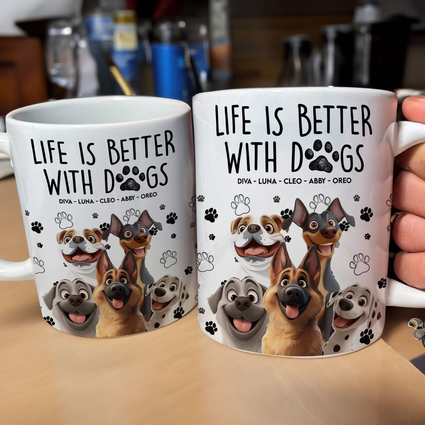 Better With My Dogs - Personalized Mug