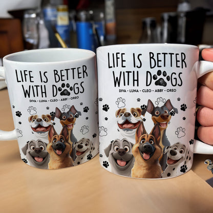 Better With My Dogs - Personalized Mug