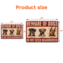 Beware Of Dogs - Personalized Metal Sign