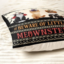 Beware Of Little Meownsters Custom Pets New Version - Personalized Pillow