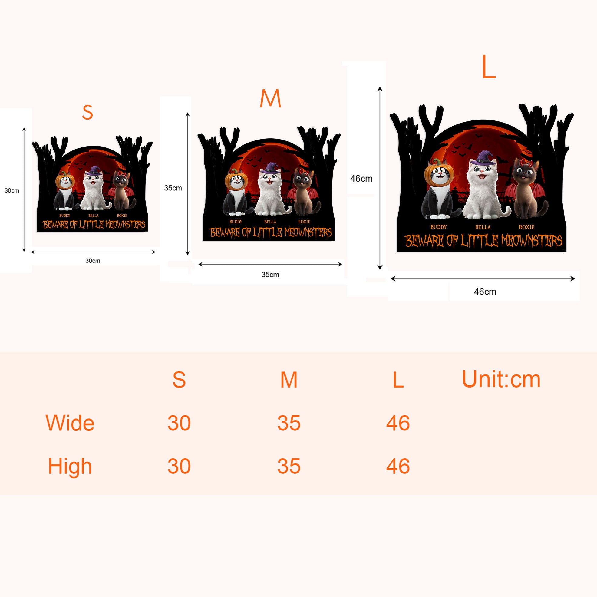 Beware Of Little Meownsters - Personalized Wood Sign