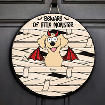 Beware Of Little Monsters - Personalized Wood Sign