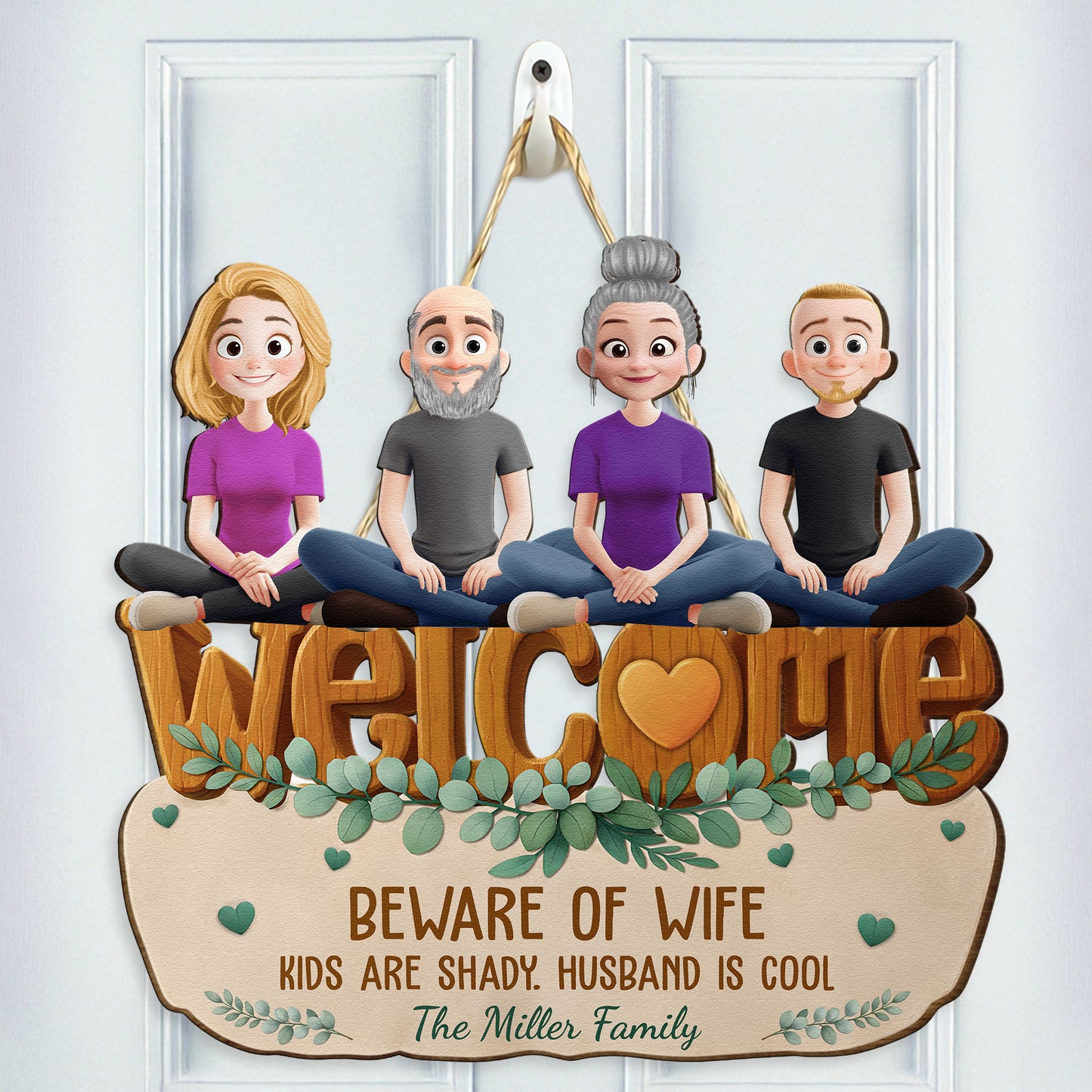 Beware Of Wife - Personalized Wood Sign