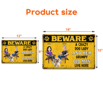 Beware_A_Crazy_Dog_Lady_And_Her_Grumpy_Old_Man_Live_Here_Personalized_Metal_Sign_6