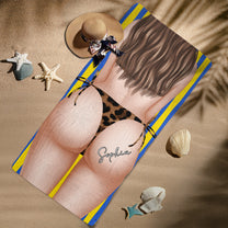 Big B*tt Funny Gift For Girls - Personalized Beach Towel
