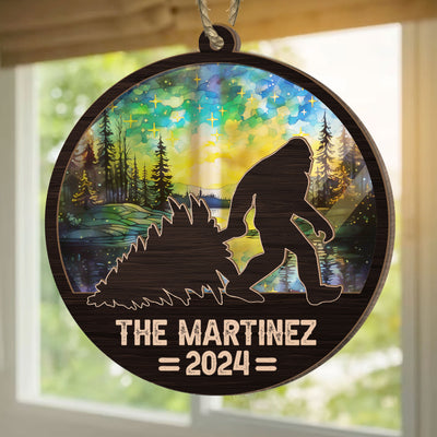 Bigfoot Christmas 2026 - Personalized Suncatcher Ornament
