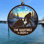 Bigfoot Christmas 2026 - Personalized Suncatcher Ornament