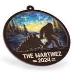 Bigfoot Christmas 2026 - Personalized Suncatcher Ornament