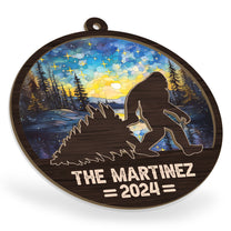 Bigfoot Christmas 2024 - Personalized Suncatcher Ornament