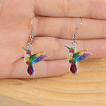 Bird Butterfly Dragonfly Bee Owl Stained Glass Effect - Personalized Acrylic Earrings