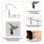 Bird Butterfly Dragonfly Bee Owl Stained Glass Effect - Personalized Acrylic Earrings