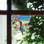 Birds And Flowers - Personalized Window Corner Suncatcher
