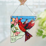 Birds And Flowers - Personalized Window Corner Suncatcher