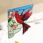 Birds And Flowers - Personalized Window Corner Suncatcher