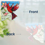 Birds And Flowers - Personalized Window Corner Suncatcher
