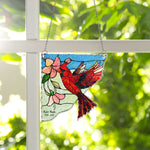 Birds And Flowers - Personalized Window Corner Suncatcher
