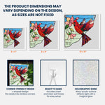 Birds And Flowers - Personalized Window Corner Suncatcher