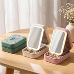 Birth Flower Affirmation - Custom Makeup Box With LED Mirror