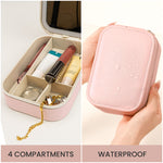 Birth Flower Affirmation - Custom Makeup Box With LED Mirror