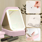 Birth Flower Affirmation - Custom Makeup Box With LED Mirror
